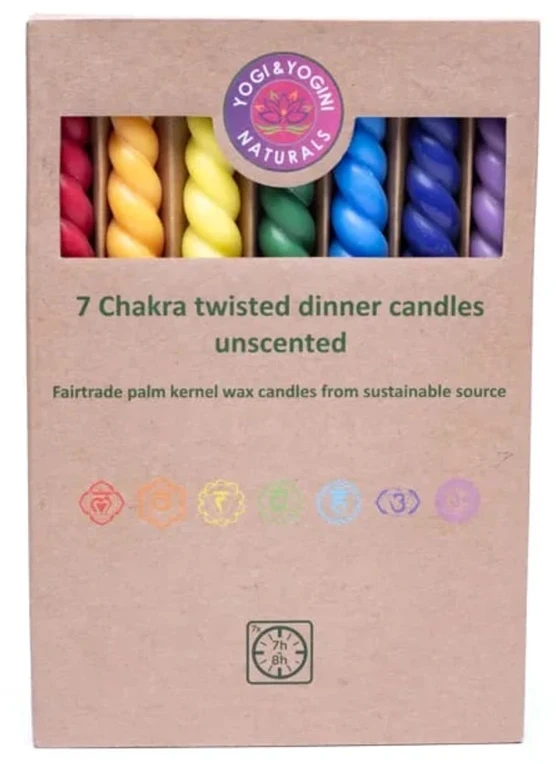 Vakarienės žvakių rinkinys CHAKRA, 7vnt, bekvapės