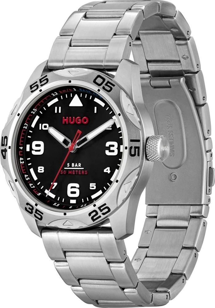 Hugo Boss Rankinis laikrodis HUGO 1530332 (vyrams), pilka, dydis 42 mm