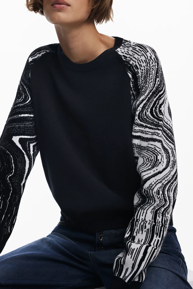 Megztinis DESIGUAL 25WWJF28_NE2000 (moterims), juoda
