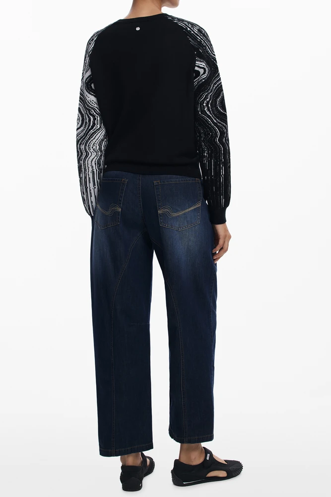 Megztinis DESIGUAL 25WWJF28_NE2000 (moterims), juoda
