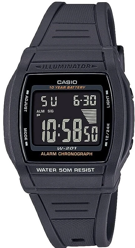 Rankinis laikrodis CASIO COLLECTION & VINTAGE W-201-1BVDF (vyrams ir moterims)