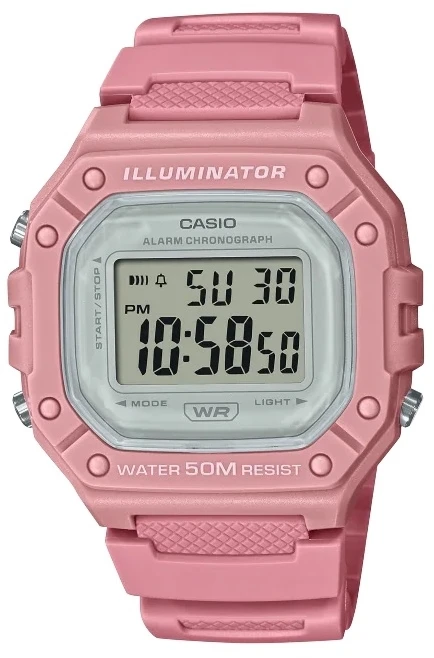 CASIO UNISEX LAIKRODIS W-218HC-4A + DĖŽUTĖ (zd208h)