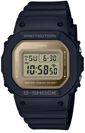 Laikrodis „Casio G-shock“ originalios metalinės akcentinės spalvos GMD-S5600-1ER