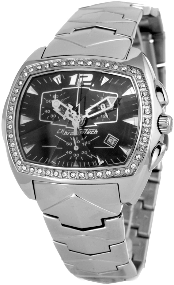 Rankinis laikrodis CHRONOTECH CT2185LS-02M (vyrams ir moterims), sidabro spalvos, dydis 42 mm