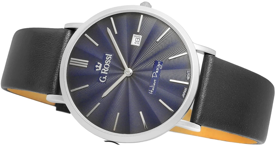 G.Rossi Laikrodis vyrams G. ROSSI - 10853A - SLIM (zg184b) + dėžutė