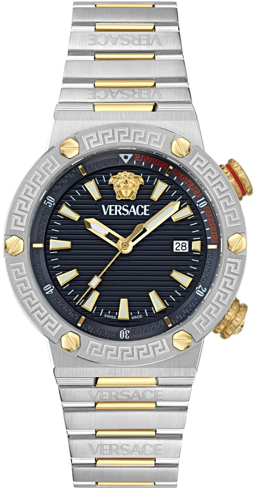 Rankinis laikrodis VERSACE VE8G00424 (vyrams), pilka, dydis 43 mm