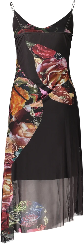 Suknelė DESIGUAL 26WWVK04FLOWERS_NE2000 (moterims), juoda