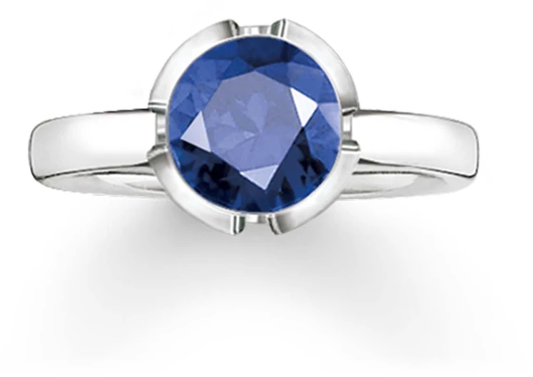 Biżuteria THOMAS SABO 034-048-32-52. Pierścionek, Kolor mėlyna sidabrinė. Kobieta.