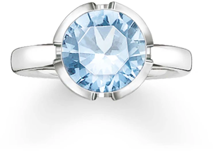 Biżuteria THOMAS SABO 036-009-31-52. Pierścionek, Kolor mėlyna sidabrinė. Kobieta.