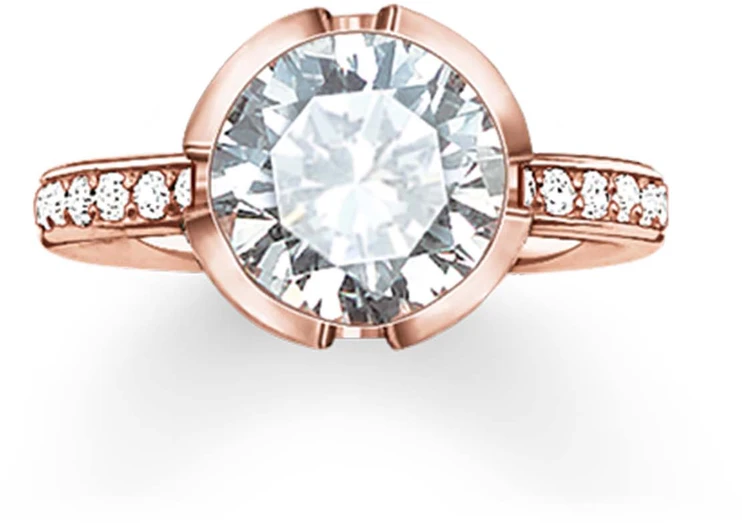 Biżuteria THOMAS SABO 2037-416-1454. Pierścionek, Kolor rožinė auksinė. Kobieta.