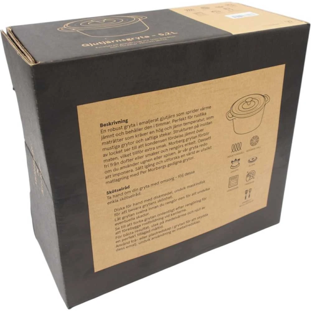 MORBERG x ÅHLÉNS emaliuotas ketaus puodas 5.2 L