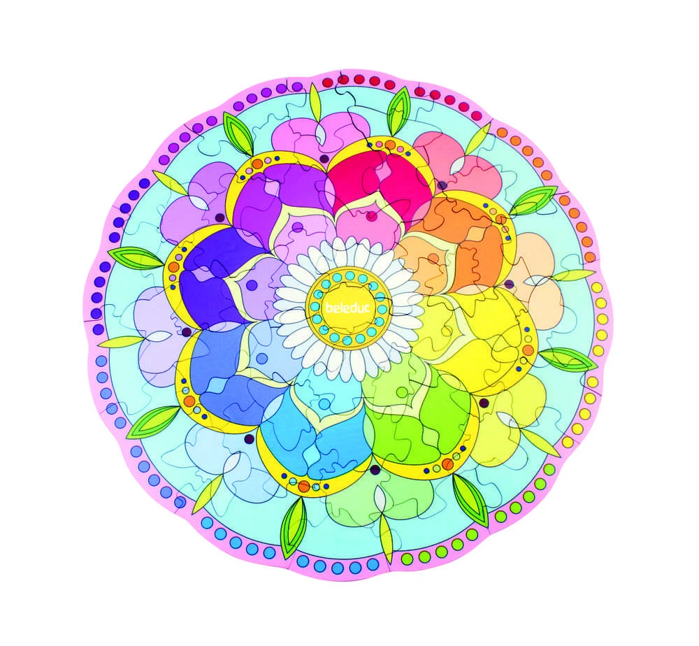 Beleduc lavinamoji priemonė - XXL medinė kūrybiškumo dėlionė - mandala Vabzdžiai” (11013)