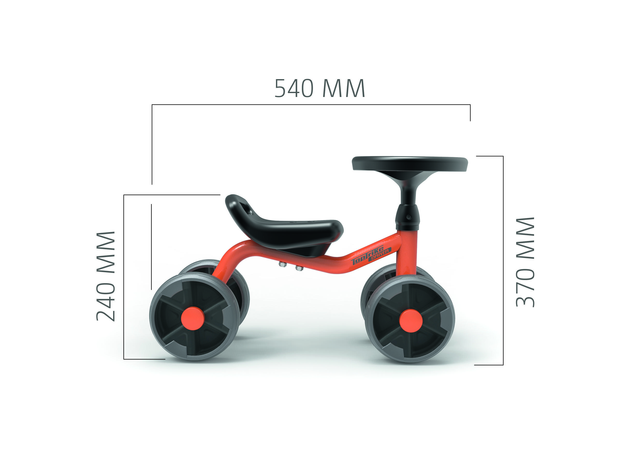Beleduc TOP TRIKE KETURATIS SU VAIRU Mažasis vairuotojas (BL64300)