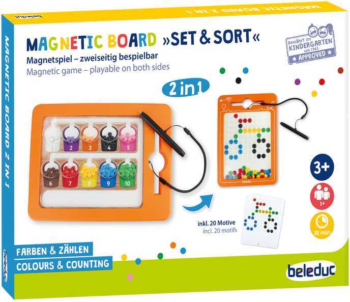 Beleduc magnetinė lentelė (dvi vienoje) - Rūšiuok ir Kurk (21097)