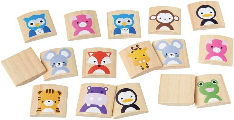PlanToys lavinamoji priemonė - žaidimas Gyvūnų memo (PT4656)