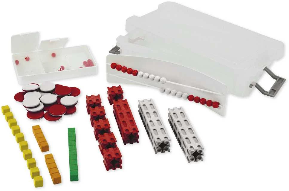 Dėlionė TimeTEX Basic Plus matematikos rinkinys, skaičiai iki 20, 58 vnt. dėžutėje, balta/raudona (TT93108)