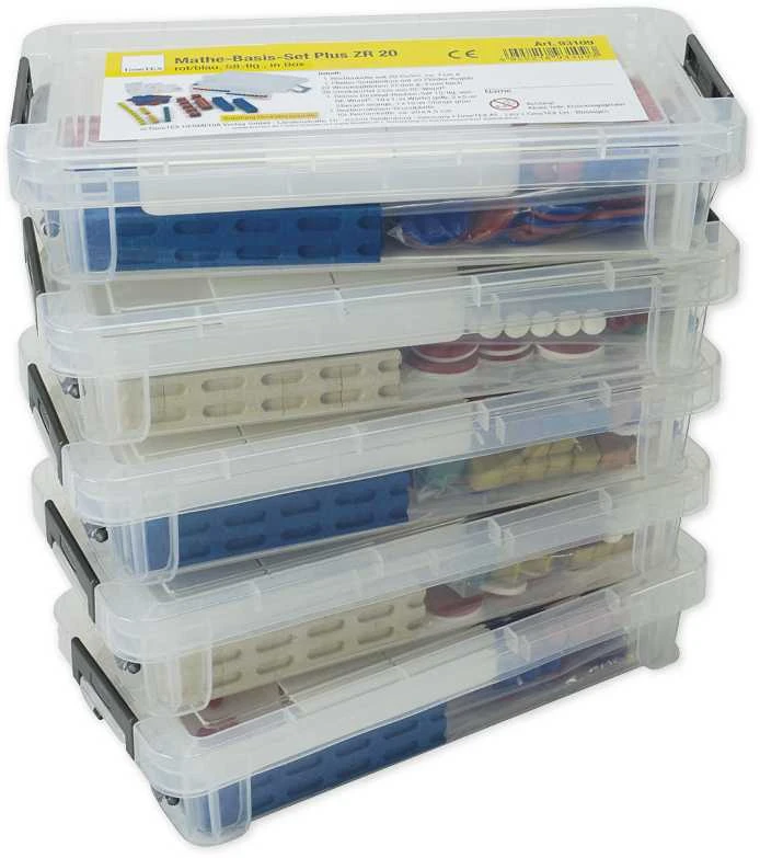 Dėlionė TimeTEX Basic Plus matematikos rinkinys, skaičiai iki 20, 58 vnt. dėžutėje, balta/raudona (TT93108)
