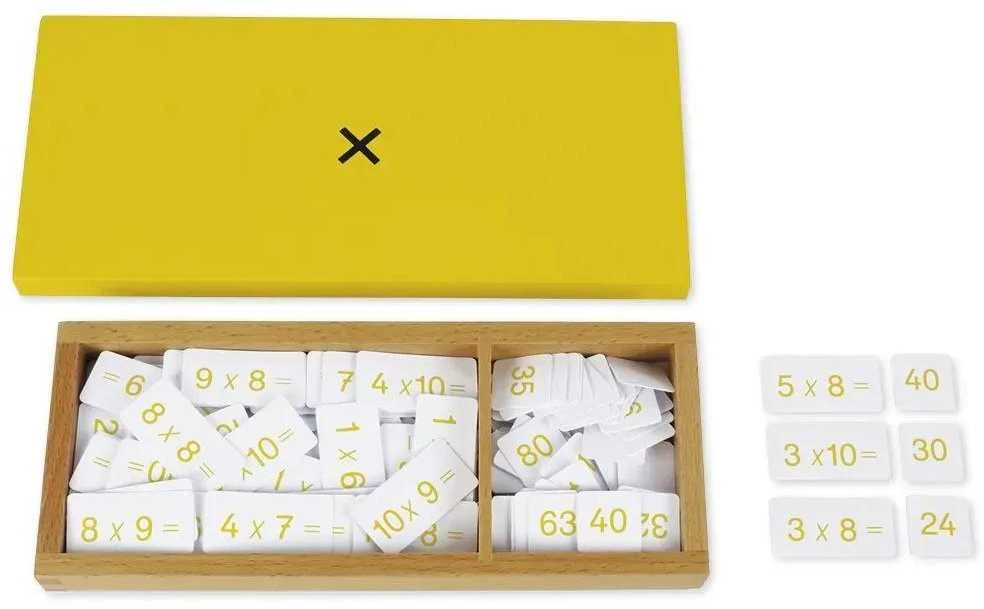 Dėlionė TimeTEX Daugybos užduočių ir atsakymų dėžutė "Montessori Premium" (TT94452)