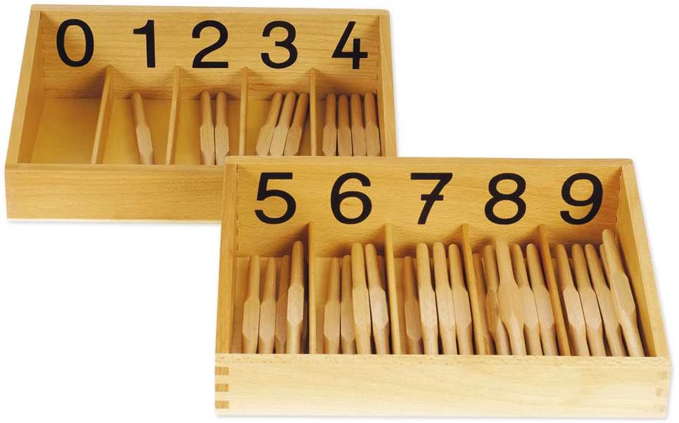 Dėlionė TimeTEX Pagaliukų Dėžutės 0-9 "Montessori Premium" (TT94400)