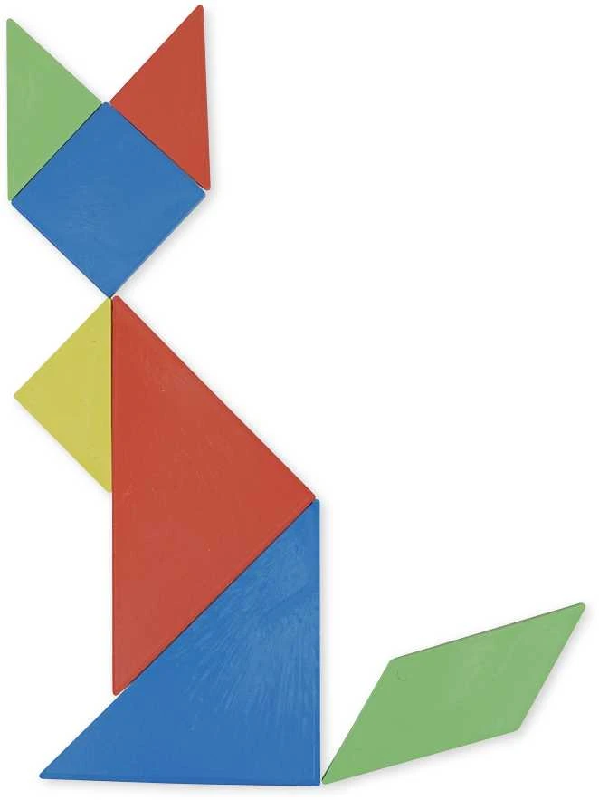 Dėlionė TimeTEX Plastikinis tangram rinkinys dėžutėje, 28 vnt. (TT93870)