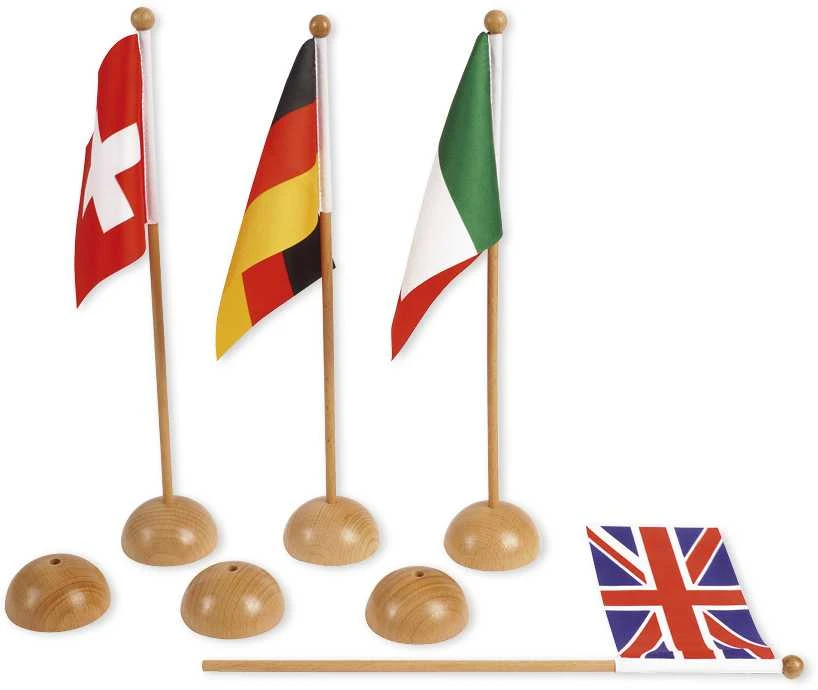 Dėlionė TimeTEX Stovas su Europos Šalių vėliavomis "Montessori Premium" (TT94730)