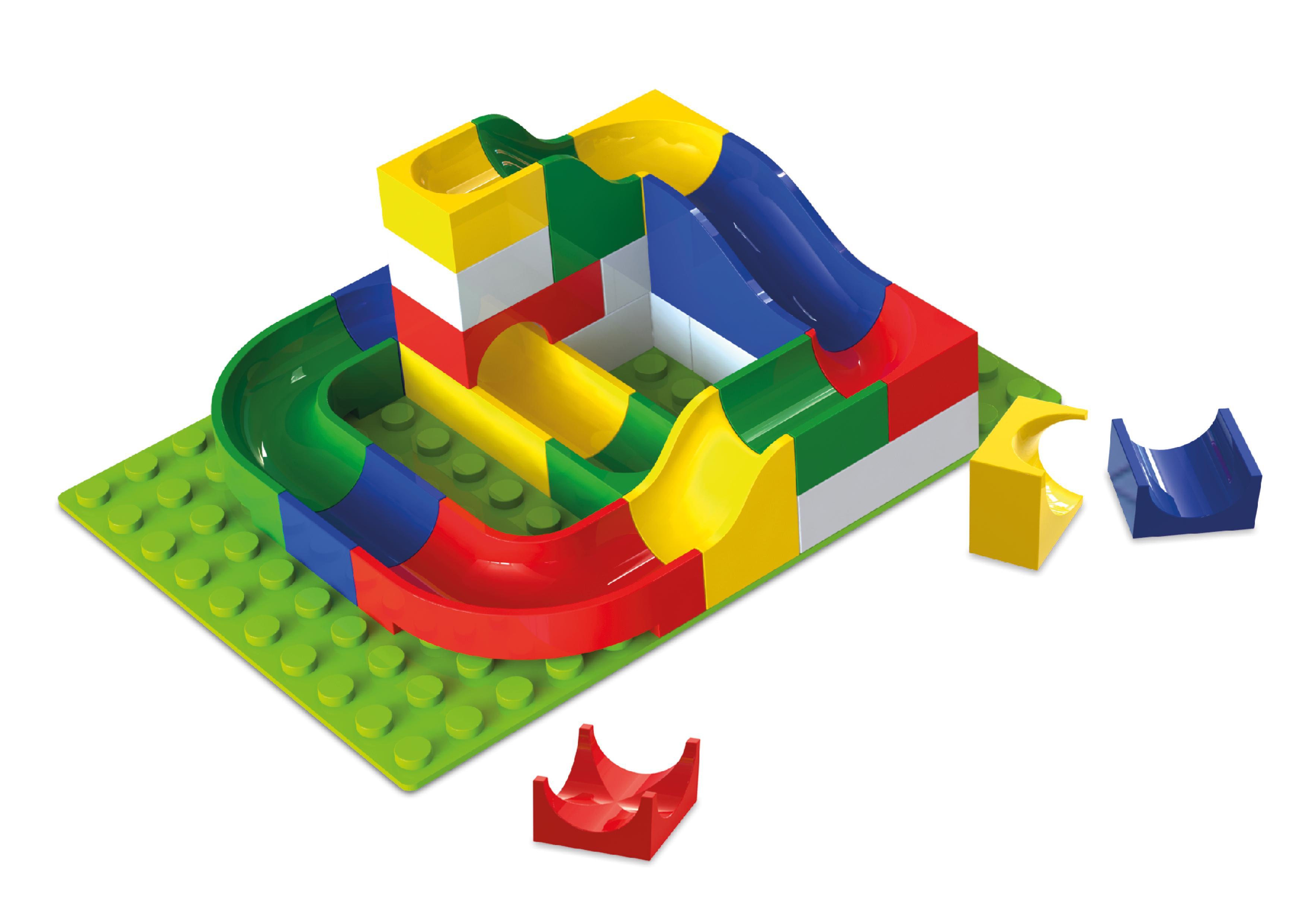Jucarie Marble Run cutie de constructie mini Hubelino (45 piese) - Jocuri construcție