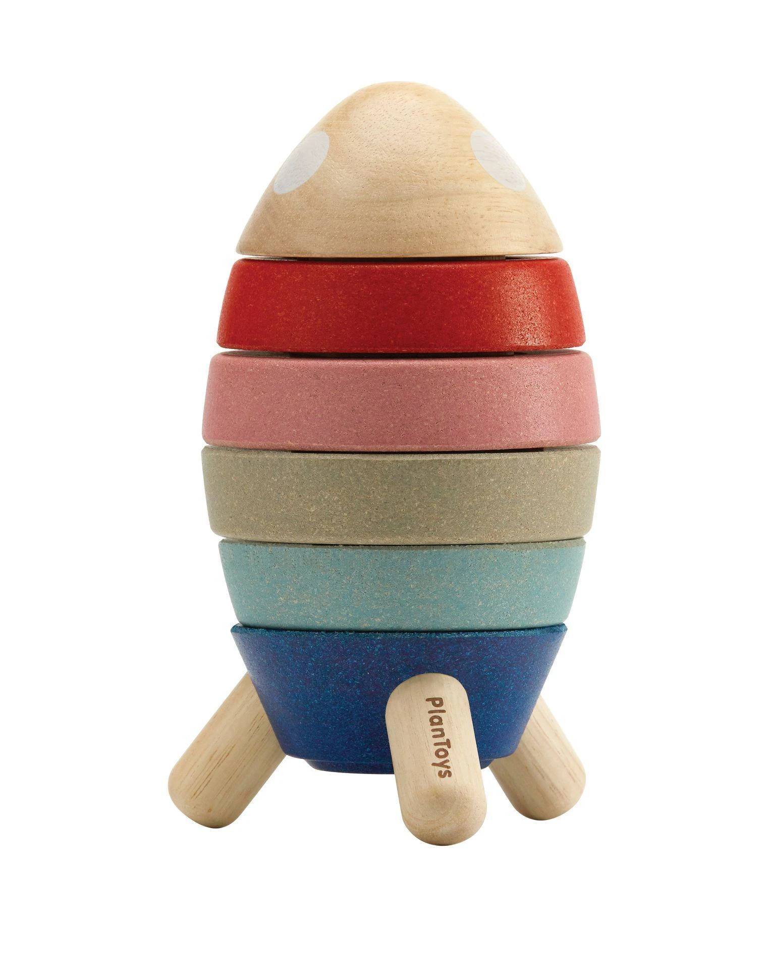 PlanToys edukacinė priemonė - žaislas Piramidė. Raketa. Stilinga (PT5402)