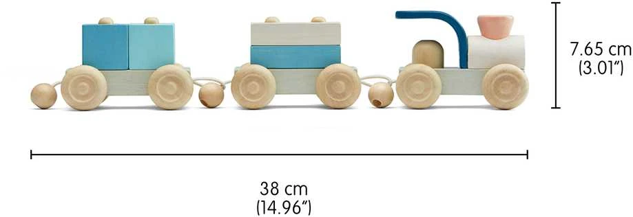 PlanToys žaislas - Besijungiantis traukinukas Trio (PT5738)