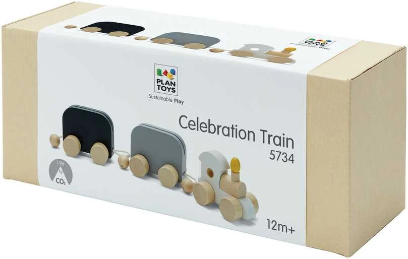PlanToys žaislas - Šventinis traukinukas (PT5734)