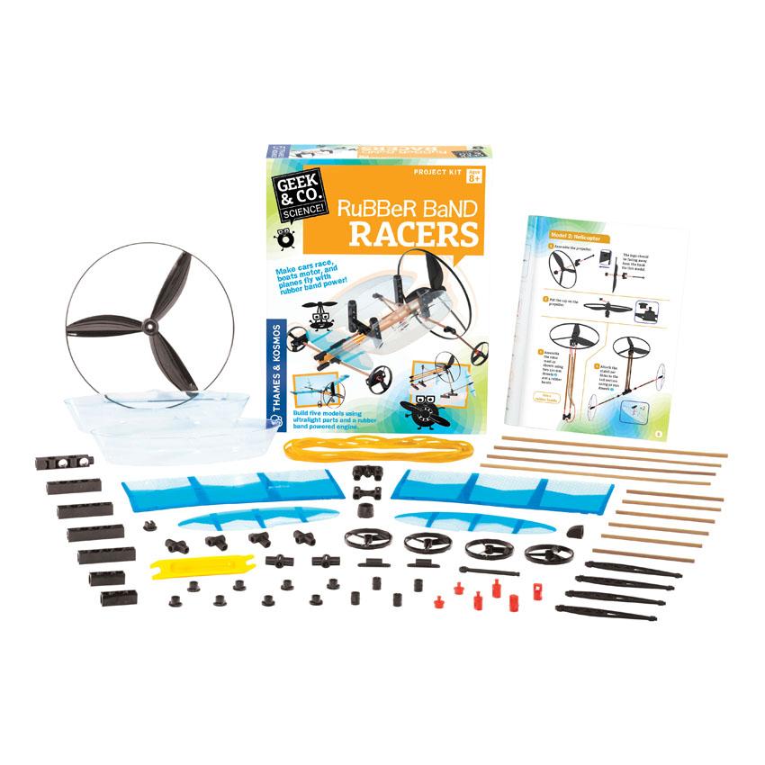 Thames Kosmos Geek&Co mokslinis rinkinys Rubber Band Racers