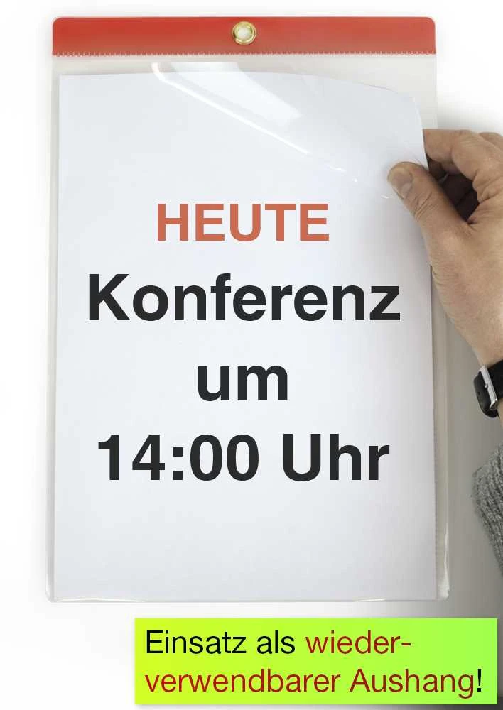 TimeTEX A4 Plus įmaučių (kišenių) su spalvotomis juostelėmis rinkinys, 5 vnt. (TT64340)