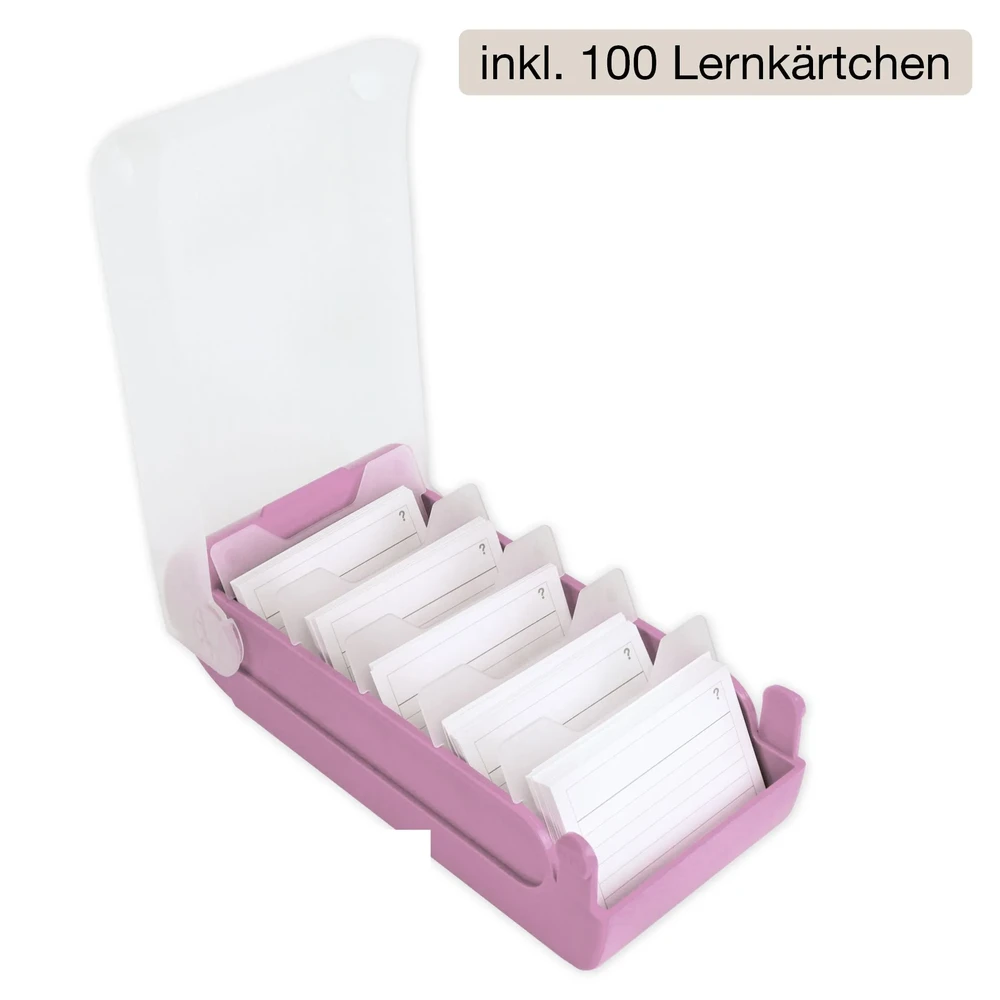 Timetex A8 plastikinė mokymosi dėžutė su 100 mokymosi kortelių (TT9366x)