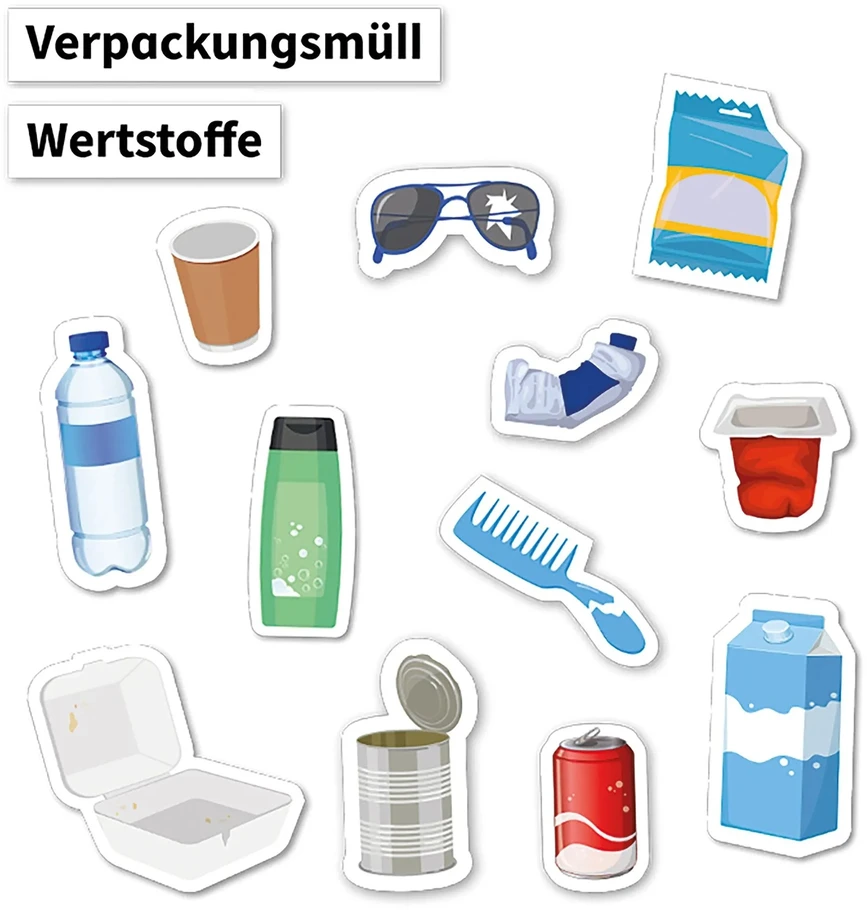 Timetex Atliekų mažinimas, rūšiavimas ir atliekų piramidė, magnetinis rinkinys, 79 dalių (TT59202)