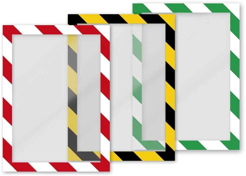 TimeTEX Magnetinių įmaučių A4 (kišenių) su Signaliniais rėmeliais rinkinys, 3 vnt. (TT64341)