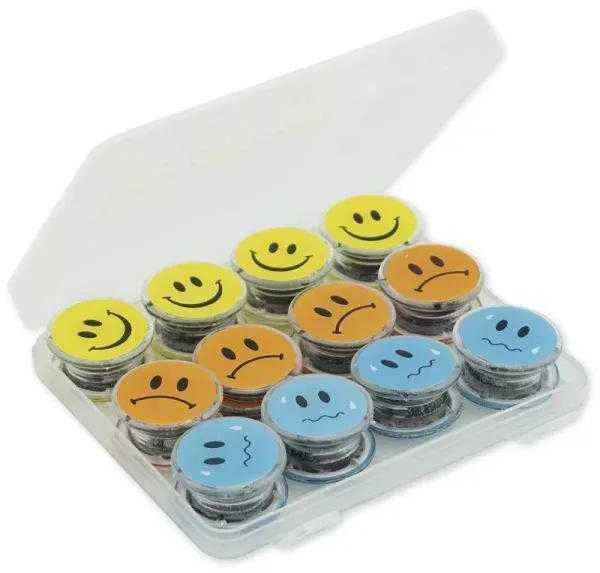 Timetex Magnetinių veidelių rinkinys, Ø 35 mm, 24 vnt. dėžutėje (TT93332)