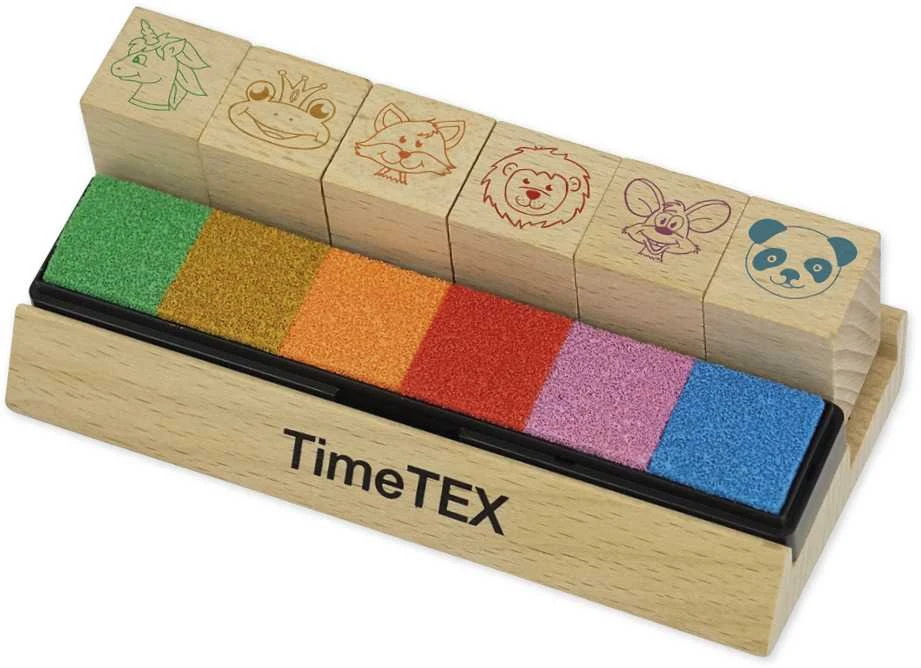 TimeTEX Mokytojo medinių antspaudų rinkinys, 6 vnt. (TT62344)