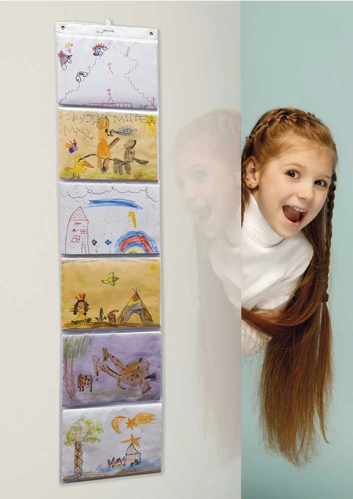 TimeTEX Pakabinama įmaučių juosta, su 6 įmautėmis A4, su kabliukais (TT10662)