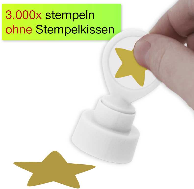TimeTEX Perpetuum šilkografinis antspaudas - Auksinė žvaigždė (TT62334)
