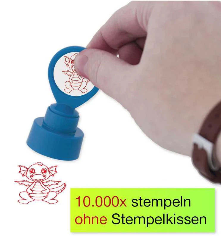 TimeTEX Perpetuum šilkografinis antspaudas - Drakonas, apvalus (TT62317)