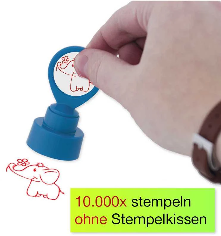 TimeTEX Perpetuum šilkografinis antspaudas - Drambliukas, apvalus (TT62318)