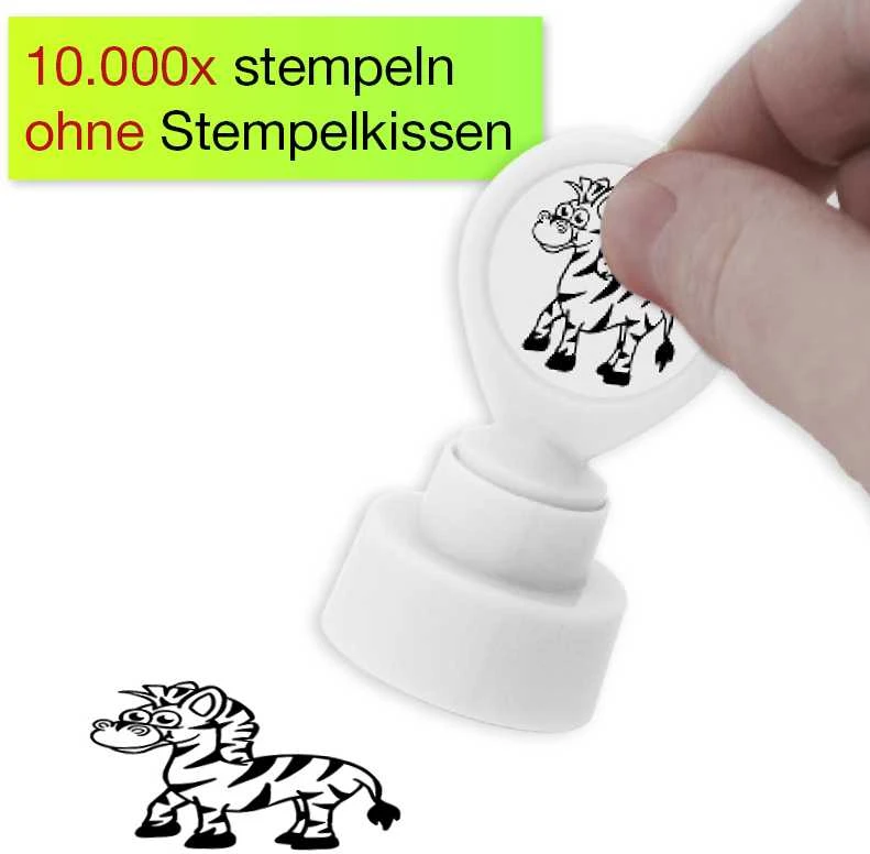 TimeTEX Perpetuum šilkografinis antspaudas - Zebras, apvalus (TT62335)