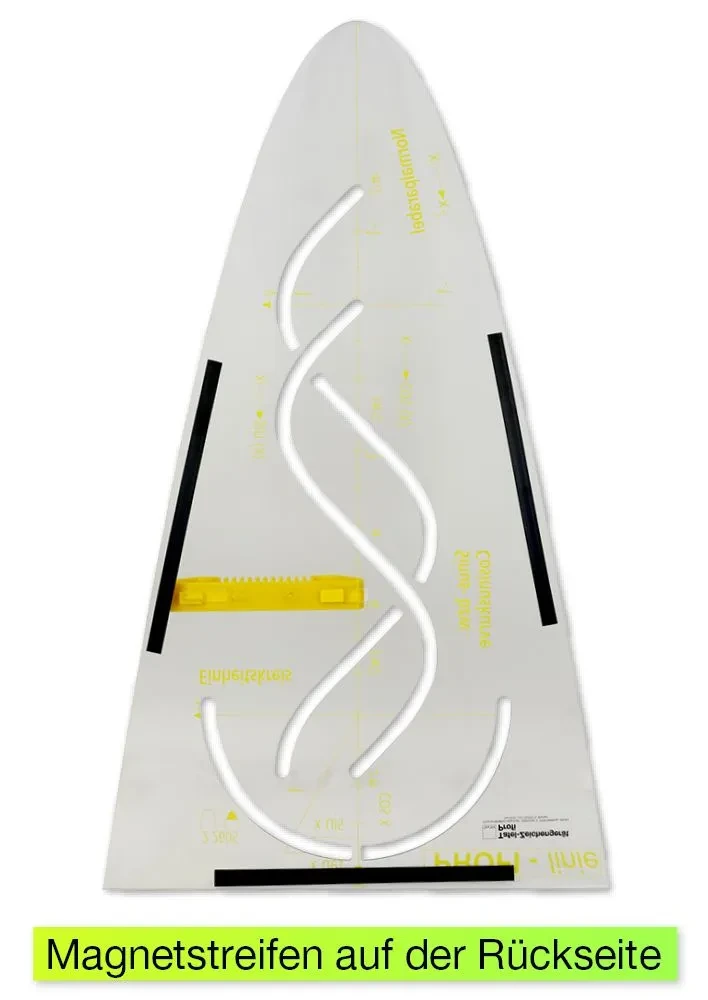 TimeTEX Profesionalus magnetinis parabolės šablonas, 59 cm, su rankena (TT62676)