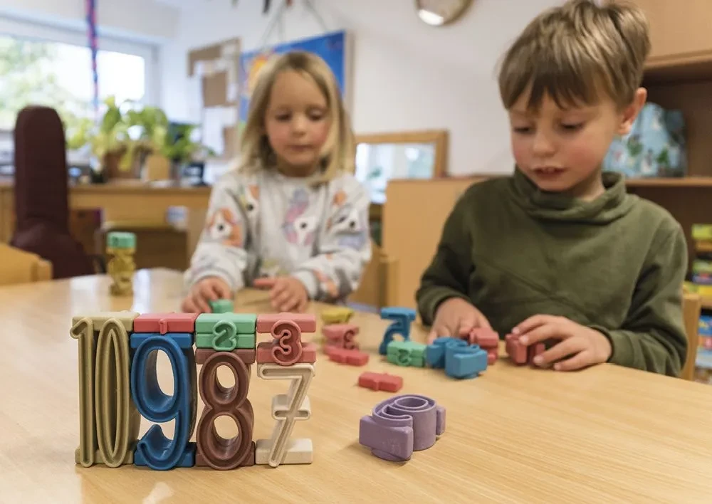 TimeTEX Sudedami skaičiai „Skaičius ant skaičiaus“, 34 dalių, „Montessori“ spalvos, „Montessori Premium“ (TT92576)