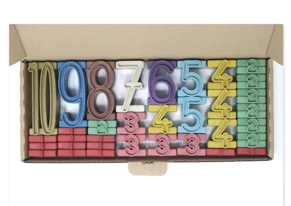 TimeTEX Sudedami skaičiai „Skaičius ant skaičiaus“, 34 dalių, „Montessori“ spalvos, „Montessori Premium“ (TT92576)