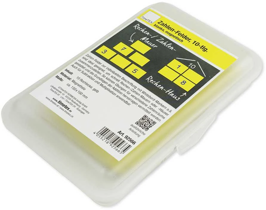 Dėlionė TimeTEX. Tušti, magnetiniai skaičių laukeliai, 10 vnt. dėžutėje (TT92566)