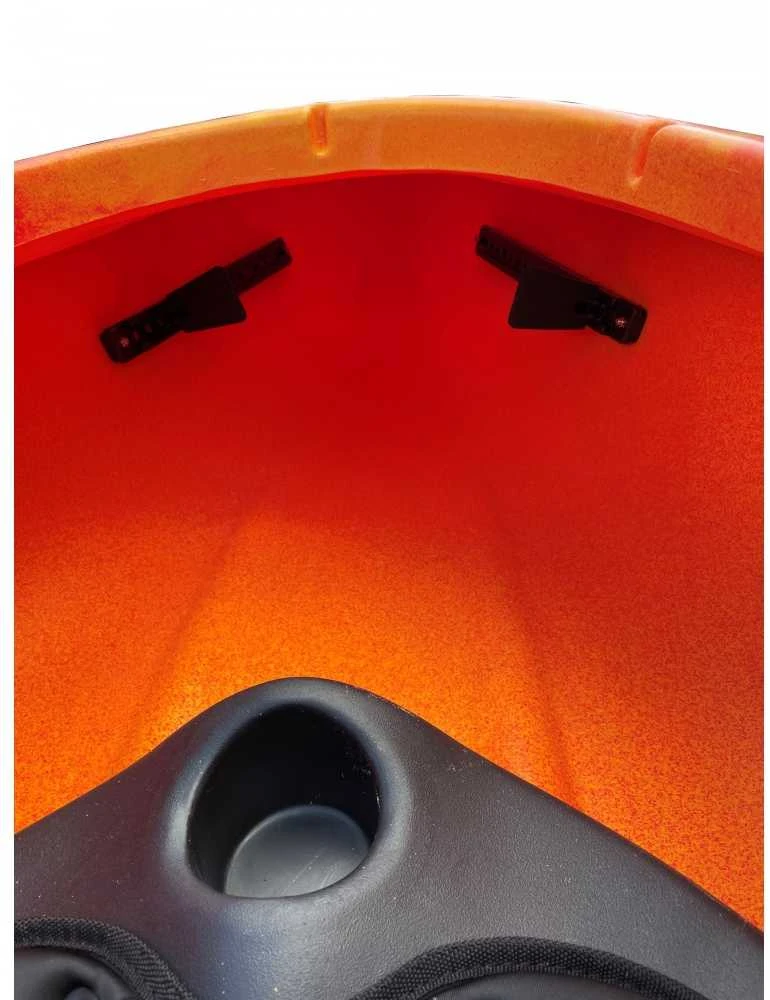 Dvivietė turistinė baidarė AMBER JOLLY DELUXE, 395 x 84 x 34 cm, 39 kg, HDPE, Geltona Oranžinė