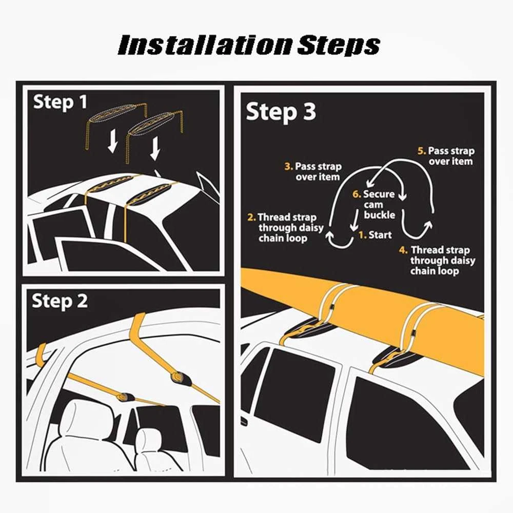 Universali minkšta automobilio stogo bagažinė SOFT ROOF RACK , 86 x 12 x 8 cm