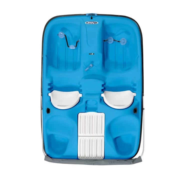 Vandens dviratis PELICAN MONACO DLX ANGLER, 229 x 159 cm, 50 kg, 2 suaugę + 2 maži vaikai, RAM-X, HDPE, Pagaminta Kanadoje, Mėlynas