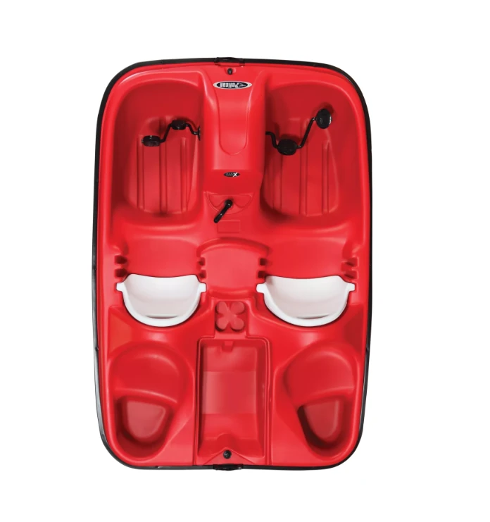 Vandens dviratis PELICAN MONACO, 229 x 159 cm, 46 kg , 2 suaugę + 2 maži vaikai, RAM-X, HDPE, Pagaminta Kanadoje, Raudona