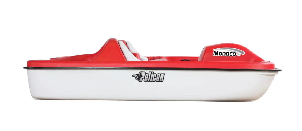 Vandens dviratis PELICAN MONACO, 229 x 159 cm, 46 kg , 2 suaugę + 2 maži vaikai, RAM-X, HDPE, Pagaminta Kanadoje, Raudona